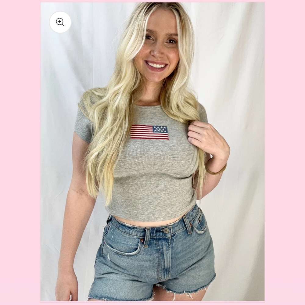 Flag baby tee